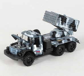 Машина металлическая инерционная ЗИЛ 131 - ВС, свет и звук (Технопарк, CT10-001-M-3sim)