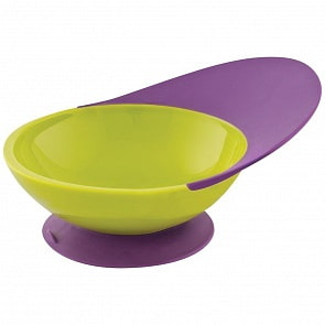 Миска "Ни капли мимо", зелено-фиолетовая (Boon, B261st)