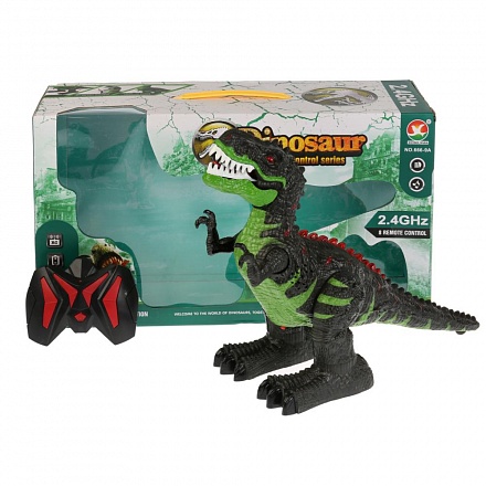 Радиоуправляемая игрушка – Динозавр, на аккумуляторе, свет, звук, USB з/у 