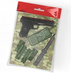 Набор оружия – Пистолет, рация, бинокль и нож (Десятое королевство, 02338ДК)