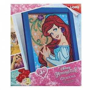 Фреска-картина из песка с глиттером из серии Disney – Ариэль (Лори, Кпд-015)