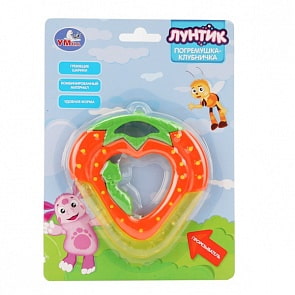 Погремушка-прорезыватель "Клубничка" (Умка, FU9464-Rsim)