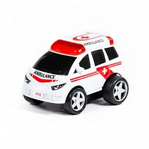Автомобиль Крутой Вираж – Скорая помощь инерционный (Полесье, П-78896)