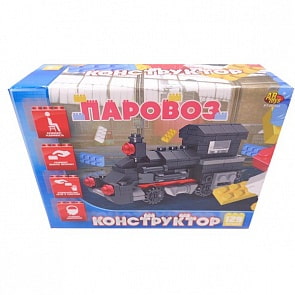 Конструктор - Паровоз, 129 деталей (Abtoys, PT-00442)