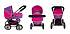 Кукольная коляска, цвет фиолетовый и фуксия  - миниатюра №1