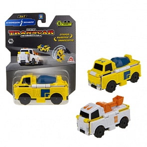 Transcar Double 2 в 1: Бетономешалка – Экскаватор, 8 см (1Toy, Т18278)