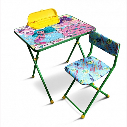 Комплект детской мебели – Русалочки, цвет зеленый 