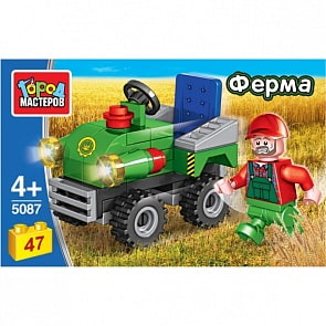 Конструктор Трактор серия Ферма 47 деталей (Город мастеров, 5087-UU)