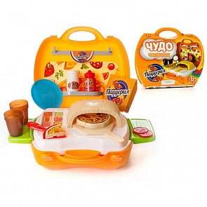Игровой набор - Чудо-чемоданчик - Пиццерия, 22 предмета (Abtoys, PT-00460)
