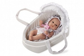 Пупс из коллекции Elegance, 33 см, виниловое тело, с элементами Swarovski, в люльке-переноске (Arias, Т59777)