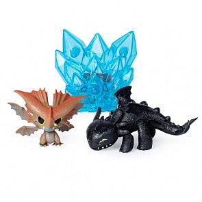 Набор Как приручить дракона-3 - Беззубик и Грозокрыл с кристаллом, 8 см (Spin Master, 20109068-66629)