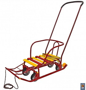 Снегомобиль на колесах, педальный принцип, красный (RT, 5085RT )