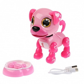 Собака на аккумуляторе, свет + звук, usb зарядка, разные цвета (1905B062)