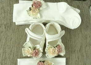 Подарочный набор Little Gift для девочек, пинетки, повязка, колготы (Kidboo, 2007665040868)