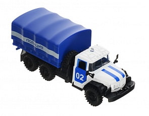 Машина металлическая инерционная - ЗИЛ 131 - Милиция/Полиция, со светом и звуком (Технопарк, CT10-001-14sim)