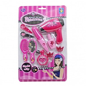 Набор для девочек - Красотка с аксессуарами и феном (1toy, Т59029)