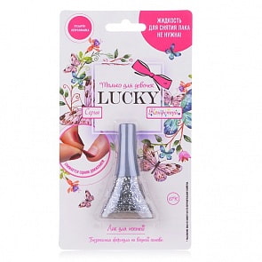 Лак Lucky серия Конфетти, цвет 07К, серебряный с блестками, блистер, объем 5,5 мл. (Lucky, Т14140)