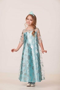 Костюм карнавальный для девочек – Эльза сатин, размер 140-72 (Батик, 5094-1-140-72)