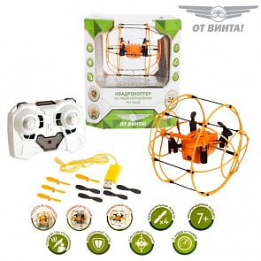 Квадрокоптер на р/у - Fly-0246, защитная клетка, headless mode, one key return (От Винта, 87240)