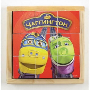 Деревянные кубики «Chuggington» 9 шт. (Играем вместе, C-9-CHUGsim)