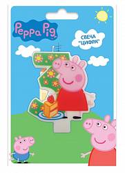 Свеча объемная 3 года Peppa Pig (Росмэн, 29735ros) - миниатюра