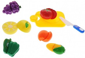 Набор овощей для резки на липучках «Помогаю Маме», 14 предметов (ABtoys, PT-00412)