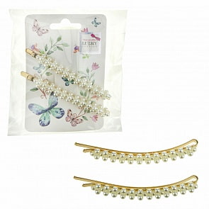 Заколки-невидимки Lukky Fashion – Жемчужинки, мелкие, 2 штуки (Lukky, Т19588)