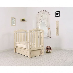 Кровать детская Гандылян К-2002-28м Доминик маятник универсальный, слоновая кость (Gandylyan, GAN-К-2002-28м_слоновая кость)