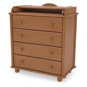 Комод детский Гандылян КО-2003-3 Иришка с декором Бабочка, вишня (Gandylyan, GAN-КО 2003-3_вишня)