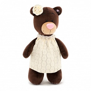 Мягкая игрушка – Медведь девочка Milk в кружевном платье, 25 см (Orange Toys, M5057/25)