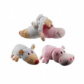 Плюшевая игрушка Вывернушка 2 в 1 – Символы года Свинья-Крыса, 35 см (1toy, Т16486)