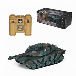 Радиоуправляемый танк М1А2 – Абрамс, зелёный камуфляж, 1:24 (Yako, 6102-1)