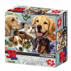 Пазл 3D Вместе, 63 детали (Prime 3D, 13643-SBM)