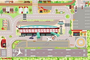 Детский игровой коврик «Аэропорт» (Le Toy Van, tv581)