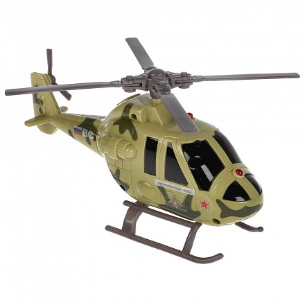 Вертолет военный, 19 см, свет и звук, подвижные элементы 