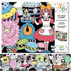 Бархатная раскраска - Сладости (Djeco, 09625k) - миниатюра