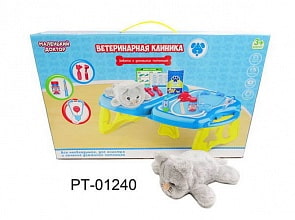 Большой набор из серии Маленький доктор - Ветеринарная клиника, с плюшевым питомцем (ABtoys, PT-01240)