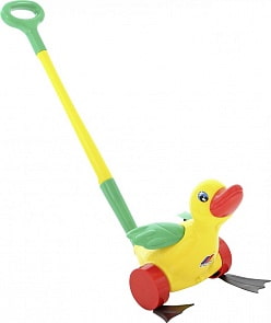 Каталка "Утенок" с ручкой (Полесье, П-7925)  