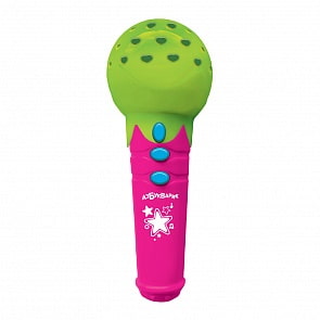 Микрофончик с огоньками - Песенки-чудесенки, зеленый, свет и звук (Азбукварик, 28482-8)