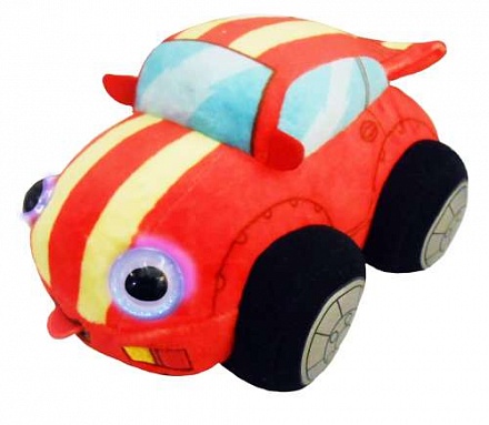Мягкая игрушка из серии Дразнюка-Биби Гоночная Машинка, 15 см, глазки светятся 