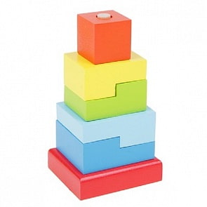 Пирамидка деревянная Ступеньки, 6 деталей (Alatoys, ПСТ03)