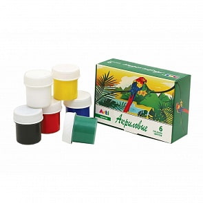 Набор акриловых красок, 6 цветов по 20 мл, 120 мл (Arti, К000173)