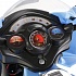Мотоцикл Bugati на аккумуляторе, голубой, свет и звук  - миниатюра №5