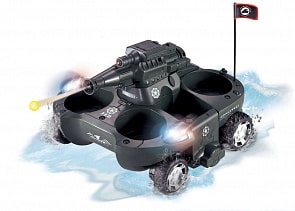 Боевой радиоуправляемый танк-амфибия Yierda, стреляет шариками, свет и звук (ABtoys, C-00089)