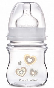 Бутылочка PP EasyStart 0+ – антиколиковая, 120 мл. Белая (Canpol, 250930094)