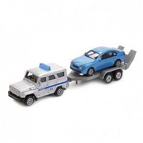 Набор из 2 машин с прицепом, 7 см (Технопарк, SB-15-52) (ассортимент)