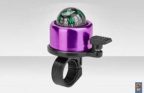 Звонок алюминий/пластик 14А-10/210105 – Компас, черно-пурпурный (RT, 4210RT)