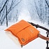 Муфта меховая для коляски Nuovita Siberia Lux Bianco Arancio/Оранжевый  - миниатюра №3