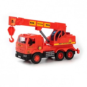 Машина КАМАЗ – Кран, световые и звуковые эффекты (Технопарк, WY305K)