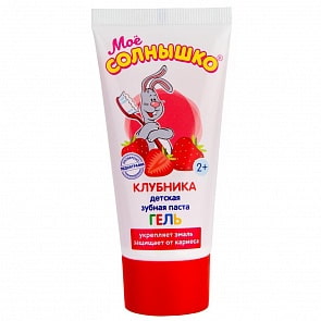 Зубная паста гелевая, клубника, 75 г (Мое Солнышко, 1625)